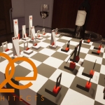 Modern style chess set designed by Architects at 2e Architects